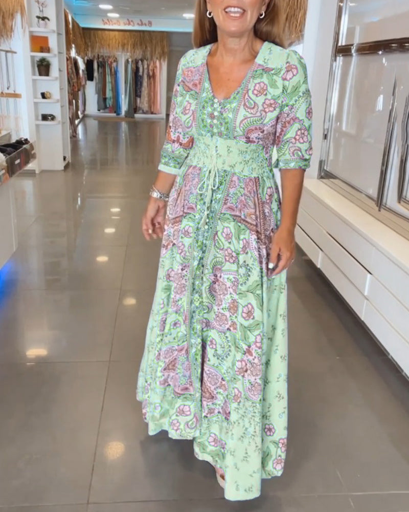 Elena – Sommerliches Kleid mit V-Ausschnitt