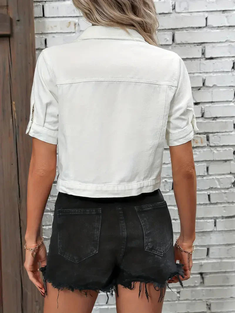 Sabrine | Kurzärmelige Jeansjacke für Damen