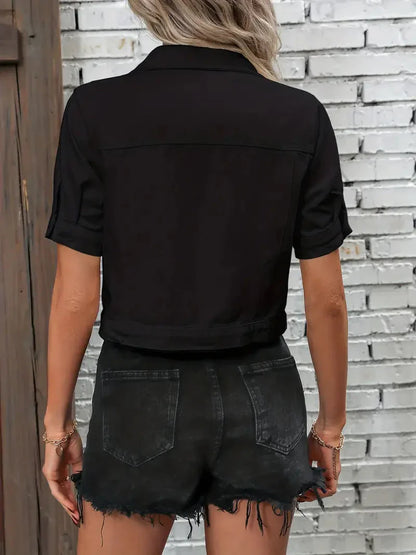 Sabrine | Kurzärmelige Jeansjacke für Damen