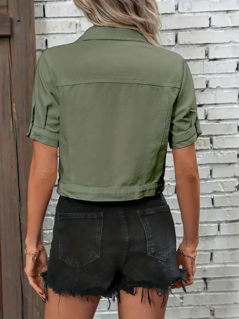 Sabrine | Kurzärmelige Jeansjacke für Damen